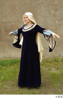 Photos Woman in Historical Dress 23 Blue dress Medieval clothing…